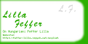 lilla feffer business card